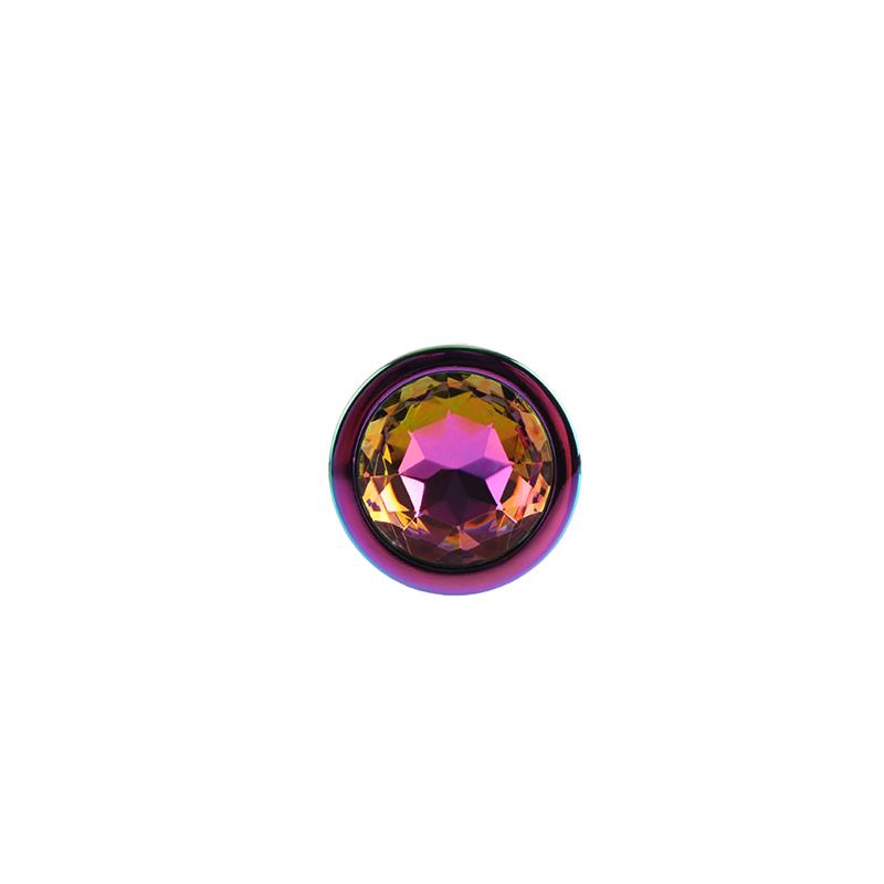 Rainbow Gem Plug Anal con Joya en la Base Talla M - Imagen 3