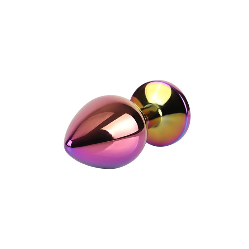 Rainbow Gem Plug Anal con Joya en la Base Talla M - Imagen 4