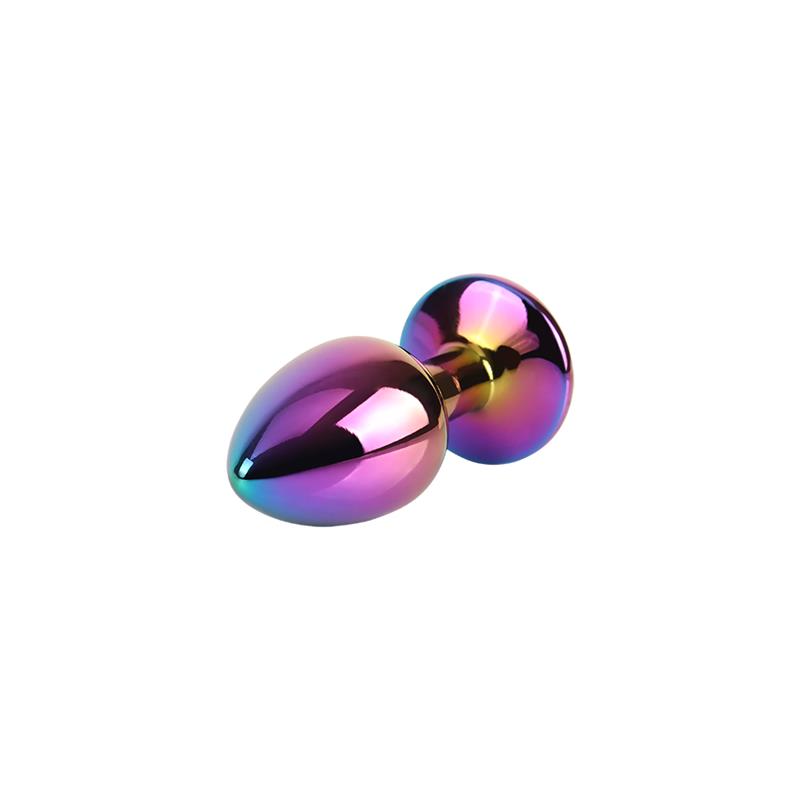 Rainbow Gem Plug Anal con Joya en la Base Talla S - Imagen 4