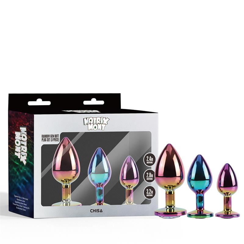 Rainbow Gem Set 3 Plugs Anales - Imagen 2