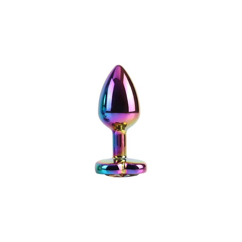 Rainbow Heart Plug Anal con Joya en la Base Talla S - Imagen 6