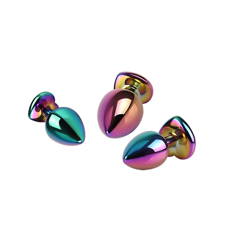 Rainbow Heart Set de 3 Plugs Anales - Imagen 4