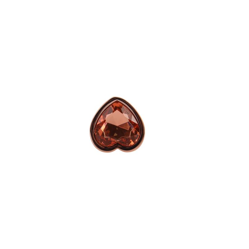 Rose Gold Heart Plug Anal Joya Corazon en la Base Talla S - Imagen 2
