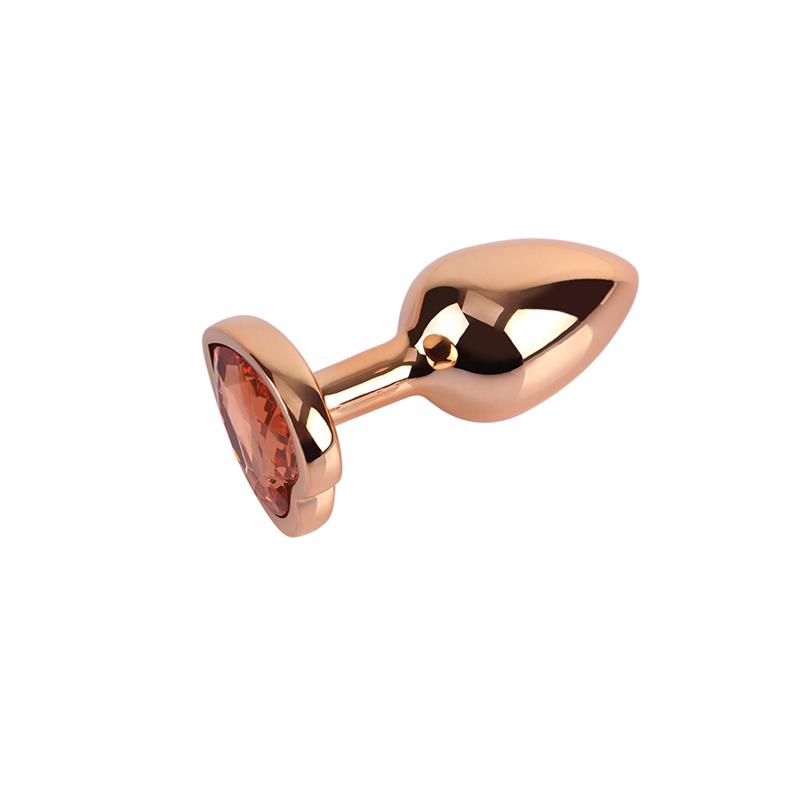 Rose Gold Heart Plug Anal Joya Corazon en la Base Talla S - Imagen 4