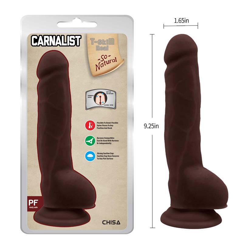 Carnal Pleasure Dildo Dual Density Marrón 23.5cm - Imagen 4
