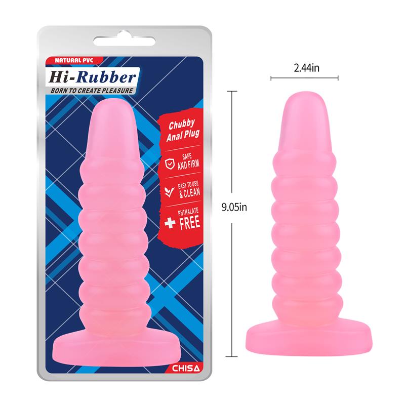 Chubby Plug Anal Rosa 23cm - Imagen 4