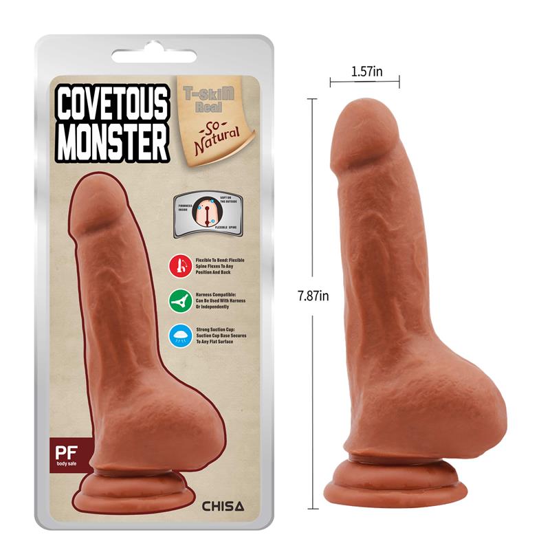 Covetous Monste Dildo Dual Density Bronceado 20 cm - Imagen 2