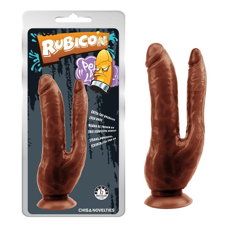 Dark Magic Dildo Doble 7.7 - 19.5cm Marrón - Imagen 2