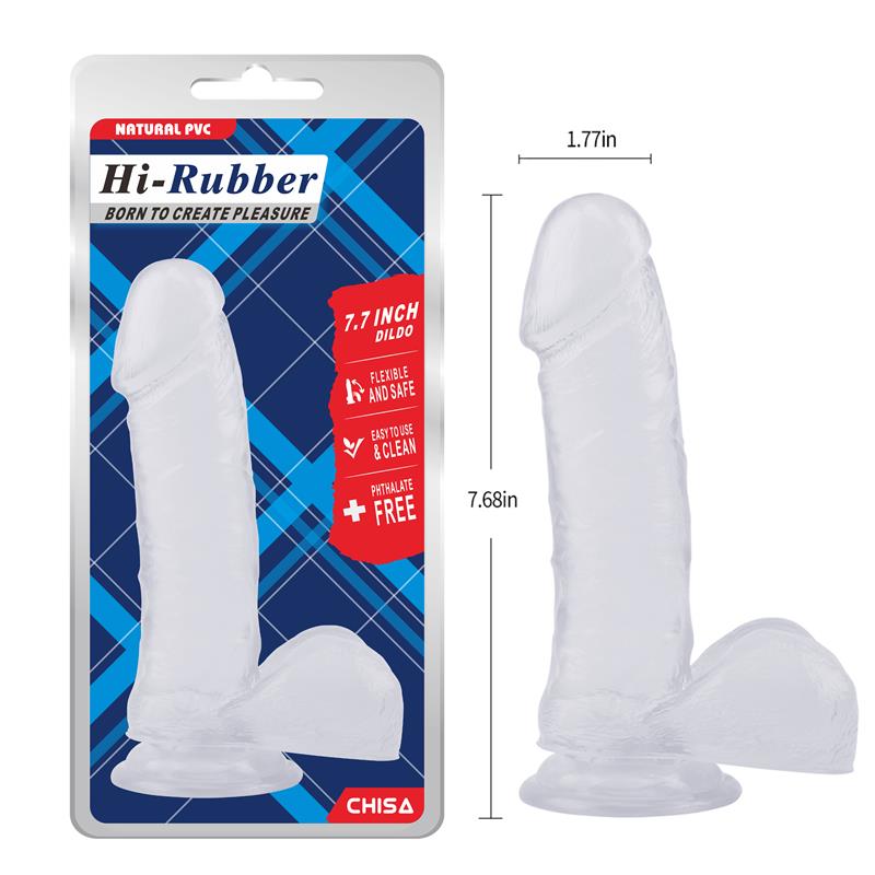 Dildo 7.7 - 19.5cm Transparente - Imagen 4