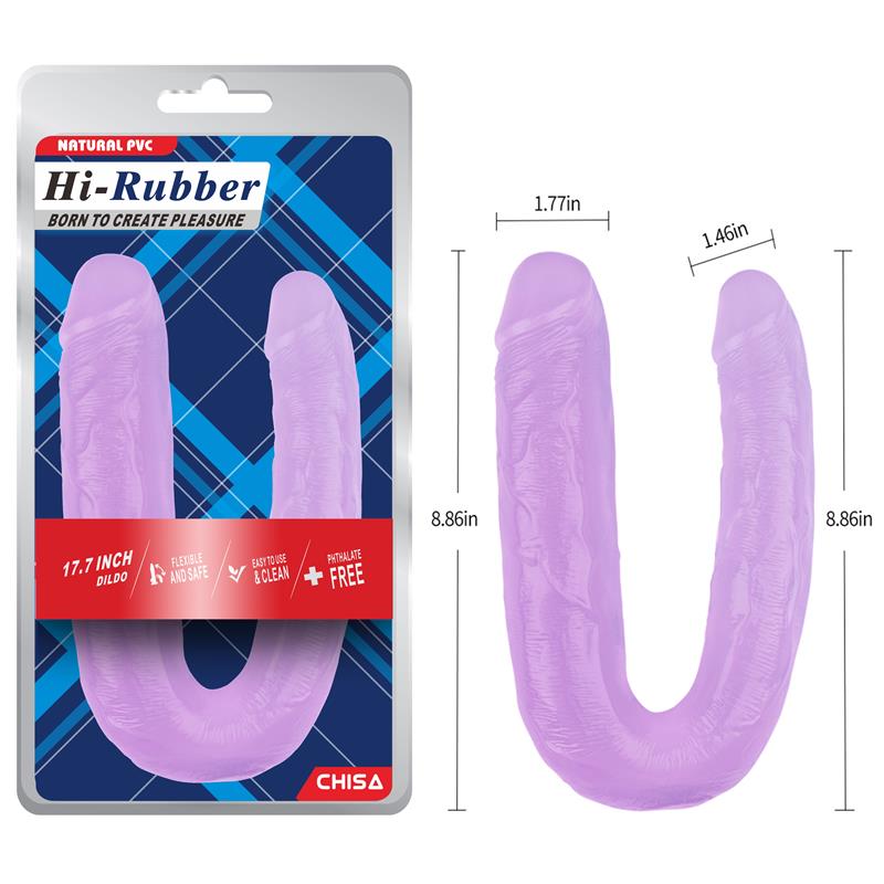 Dildo Doble 17.7 - 22.5cm Purpura - Imagen 5