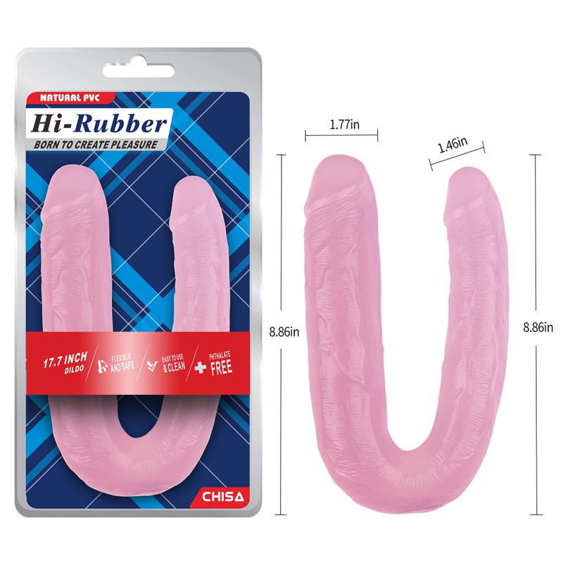 Dildo Doble 17.7 - 22.5cm Rosa - Imagen 3