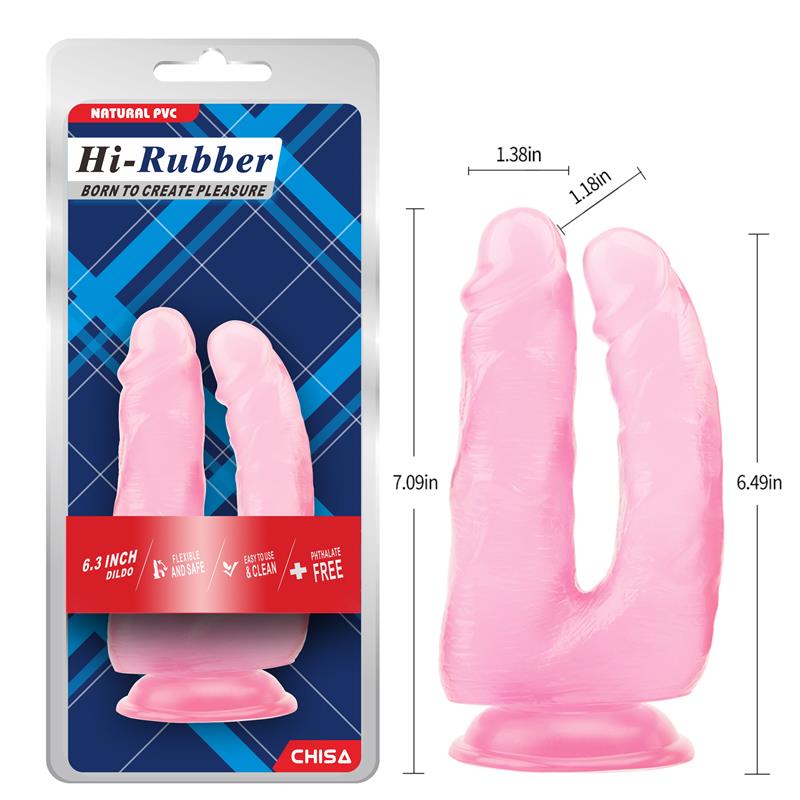 Dildo Doble 6.3 - 18cm Rosa - Imagen 5