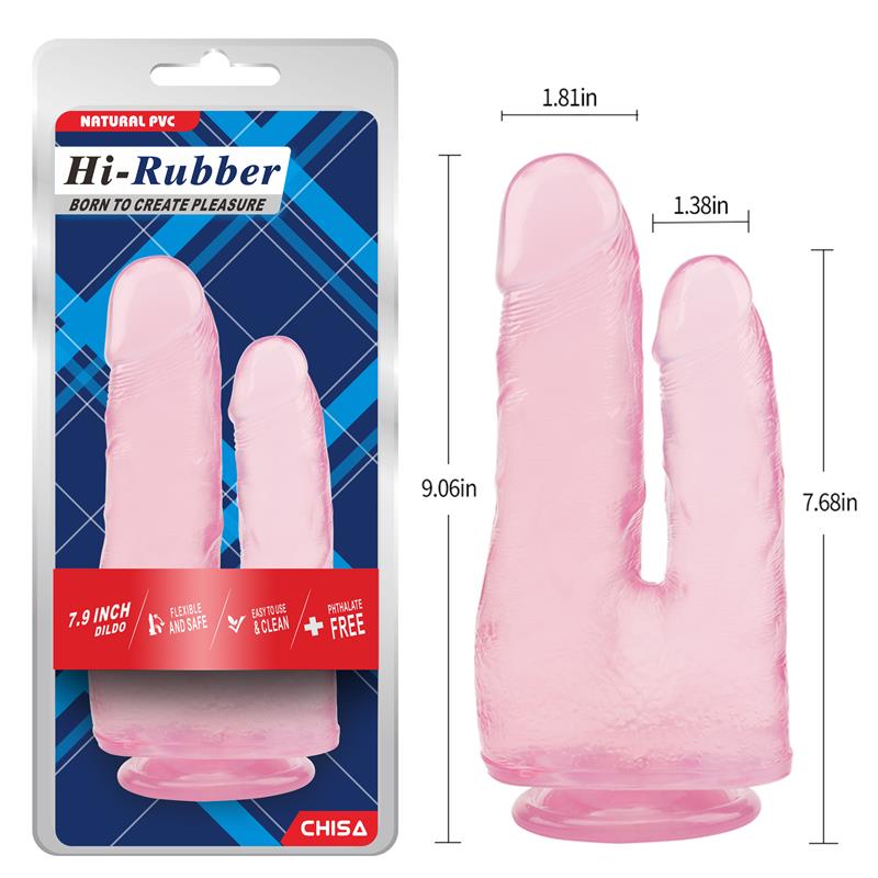 Dildo Doble 7.9 - 23cm Rosa - Imagen 3
