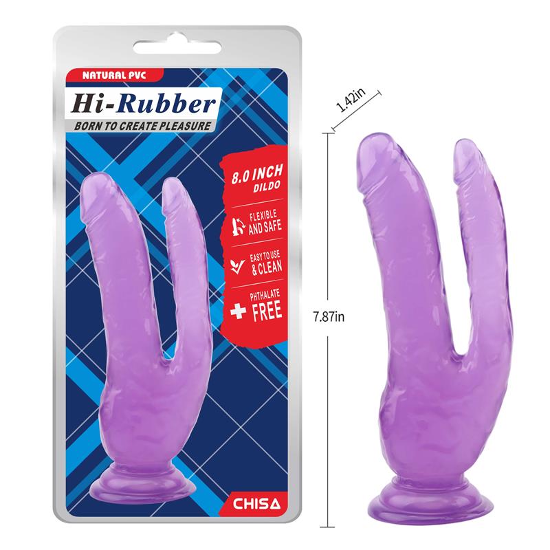 Dildo Doble 8 - 20cm Purpura - Imagen 5