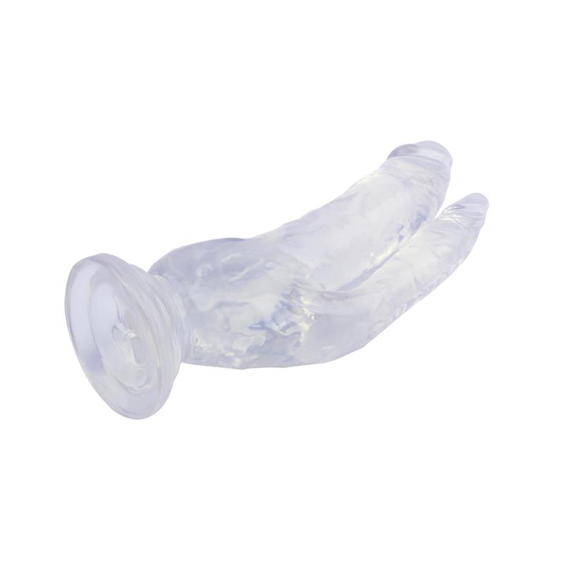 Dildo Doble 8 - 20cm Transparente - Imagen 2