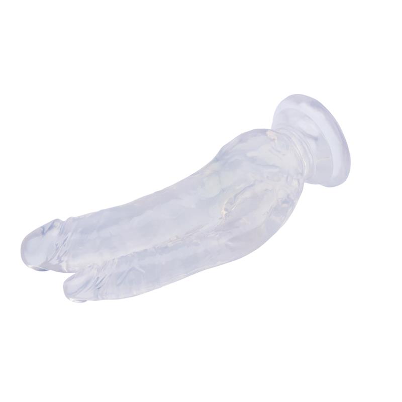 Dildo Doble 8 - 20cm Transparente - Imagen 4