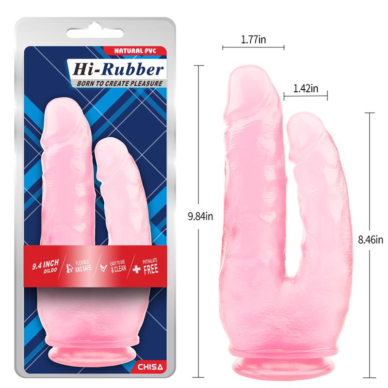 Dildo Doble 9.4 - 25cm Rosa - Imagen 4