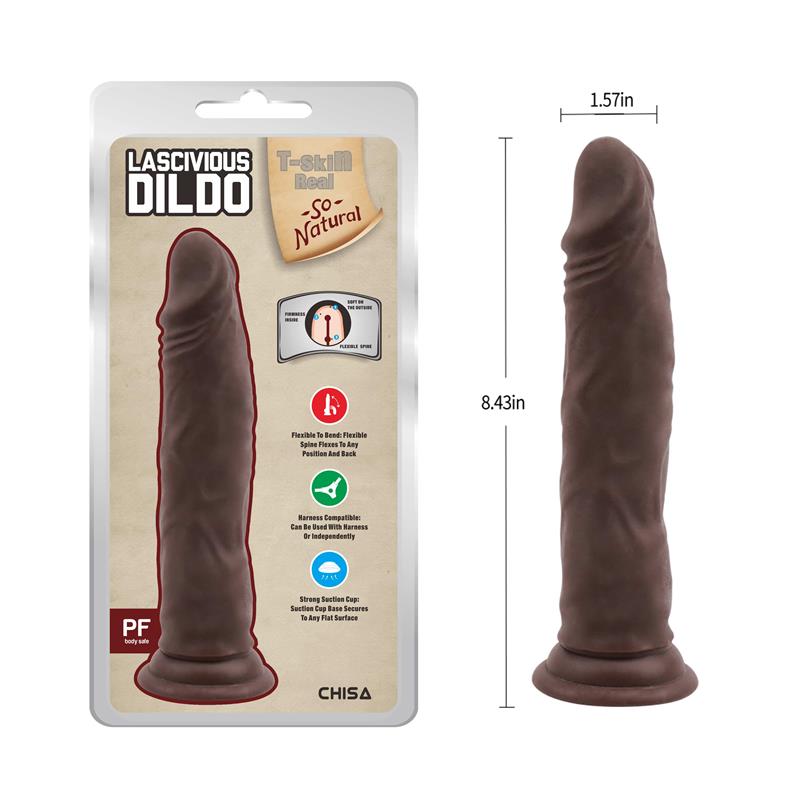 Lascivious Dildo Dual Density Marrón 21.4cm - Imagen 5