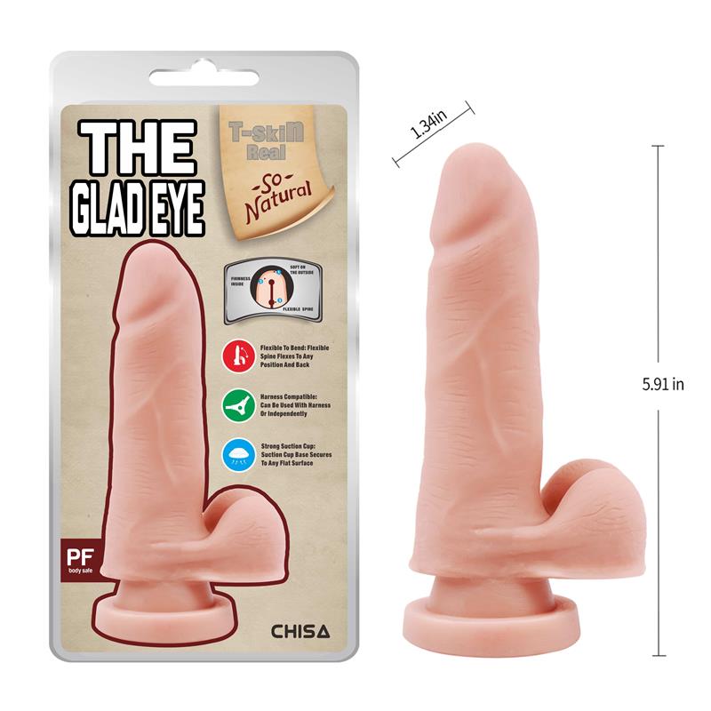 The Glad Eye Flesh Dildo dual density 15cm - Imagen 2