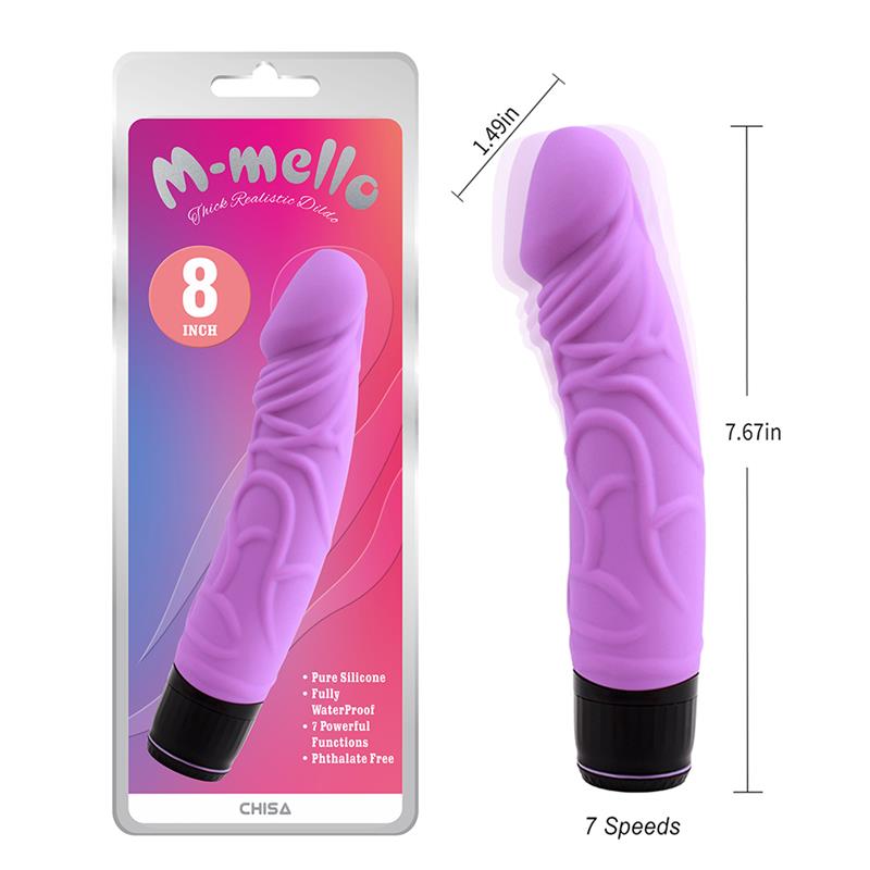 Vibrador Realista Purpura 8 - 19.5cm - Imagen 5